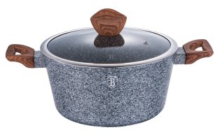 Berlinger Haus BH-1197 Αντικολλητική Κατσαρόλα 24 cm με Τριπλή Μαρμάρινη Επίστρωση