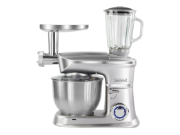 Royalty Line Κουζινομηχανή, Κρεατομηχανή και κοπής κιμά 1900 Watt RL-PKM1900.7BG Χρώμα Ασημί