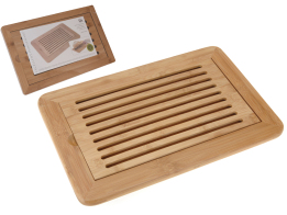 Bamboo Πρακτική Βάση Κοπής Ψωμιού από Μπαμπού, 38x24x2cm, Excellent Houseware 784200060