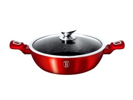 Berlinger Haus BH-1262N Αντικολλητική Ρηχή Κατσαρόλα 24cm με Τριπλή Μαρμάρινη Επίστρωση