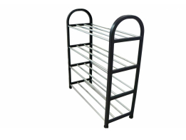 Μεταλλική Παπουτσοθήκη Stand με 4 Ράφια για Αποθήκευση 8 Ζευγαριών Παπουτσιών, 50x19x57cm