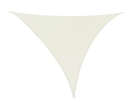 Αντηλιακή Τριγωνική Τέντα Σκίαστρο, σε απαλό μπεζ χρώμα, διαστάσεις 3x3x3 μέτρα