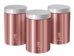 Berlinger Haus BH-6270 Σετ μεταλλικά βάζα 3 τεμ. για καφέ