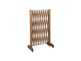 Επεκτεινόμενος Φράχτης για σκύλο για εξωτερικό και εσωτερικό χώρο σε καφέ χρώμα, 90x30-117cm