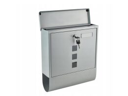 Malatec Γραμματοκιβώτιο από Ανοξείδωτο Ατσάλι με κλειδαριά και θέση για εφημερίδα, 10x30.7x34 cm