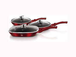 Berlinger Haus BH/6189 6τεμ Σετ Τηγάνια,Χρώμα Burgundy, Σειρά Metallic- Burgundy