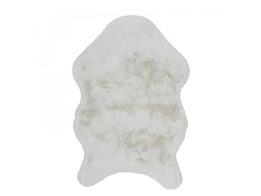 Aria Trade Διακοσμητικό Χαλί με Faux γούνα σε εκρού χρώμα, 60x2.5x90 cm