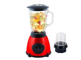 Royalty Line Γυάλινο Μπλέντερ Blender 500W 1.5Ltr με δοχείο άλεσης, RL-SME600.6 Κόκκινο