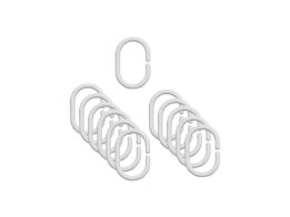 Aria Trade Κρίκοι Κουρτίνας Μπάνιου 2200100 Σετ 12τμχ