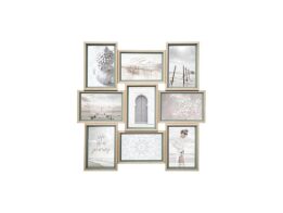 Πολυκορνίζα Τοίχου για 9 φωτογραφίες σε ασύμμετρο σχήμα, 45x3x45 cm Πράσινο