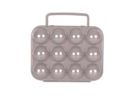 Αυγοθήκη 12 θέσεων με λαβή, 22x21x8 cm, Egg tray Γκρι