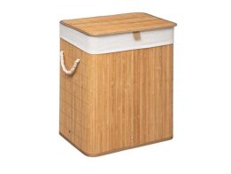 Aria Trade Καλάθι Απλύτων Bamboo 40x30x50cm 161045A Καφέ