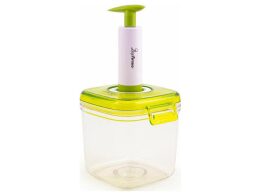 Luigi Fererro Πλαστικό Δοχείο αποθήκευσης τροφίμων με αντλία χειρός, χωρητικότητας 1,35Ltr, VC-021