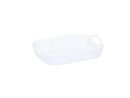 Πλαστικός Δίσκος Σερβιρίσματος με λαβές σε 4 χρώματα, 27x20x7 cm, Table tray Λευκό