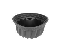 Αντικολλητική Φόρμα για Κέικ από σιλικόνη, 24cm, Silicone baking mold Σκρύρο Γκρι