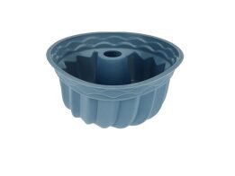 Αντικολλητική Φόρμα για Κέικ από σιλικόνη, 24cm, Silicone baking mold Γαλάζιο