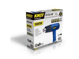 Kinzo Πιστόλι Θερμού Αέρα Ισχύος 1500W με Ρύθμιση Θερμοκρασίας έως και 495°C 18225