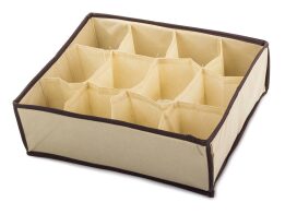 Θήκη Οργάνωσης Συρταριού με 12 θήκες σε μπεζ χρώμα, 30x25x10 cm