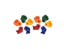 Σετ Πολύχρωμα Πιασίματα Αναρρίχησης 10 τεμαχίων από Πλαστικό, 11.5 x 8 cm