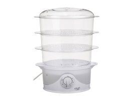 Adler AD 633 Ατμομάγειρας 800W 9Lt με 3 Διαφανή Αποσπώμενα Διαμερίσματα