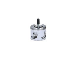 Αντιανεμικό Σταχτοδοχείο Τασάκι Μεταλλικό με κουμπί πίεσης, 9.3x7.5x12cm Καπετάνιος