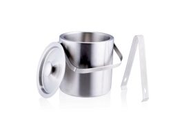 Alpina Σετ Παγοδοχείο από Ανοξείδωτο Χάλυβα με Καπάκι και Λαβίδα διαμέτρου 21 cm, 49576