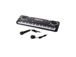 Παιδικό Αρμόνιο Πιάνο 61 Πλήκτρων με Μικρόφωνο και Ενσωματωμένο Αναλόγιο σε γκρι χρώμα 54x17x5cm