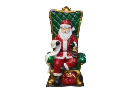 Χριστουγεννιάτικό Διακοσμητικό Αγιος Βασίλης Γίγας με Led Φωτισμό, 54,5x50x106 cm