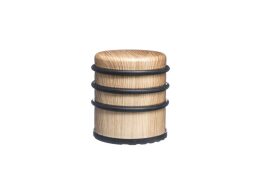 Στοπ Πόρτας μεταλλικό με εφέ ξύλου, 7.9x7.9x8 cm, Door stopper