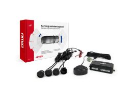 Amio Σύστημα παρκαρίσματος αυτοκινήτου με Buzzer και 4 αισθητήρες 22mm, σε μαύρο χρώμα, 5x21x30 cm
