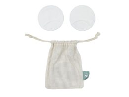 Eco Σετ Επαναχρησιμοποιούμενοι Δίσκοι Ντεμακιγιάζ 2 τμχ από Φυσικό Bamboo, σε Υφασμάτινη Θήκη