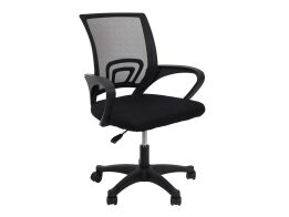 Περιστρεφόμενη Καρέκλα Γραφείου Ρυθμιζόμενου Ύψους σε Μαύρο χρώμα, 59x96x54 cm