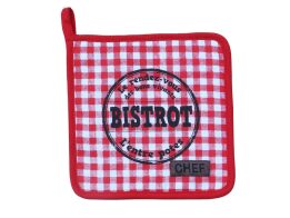 Βαμβακερή Πιάστρα Κουζίνας Φούρνου σε Καρό μοτίβο, 20x20 cm, Chef Bistrot
