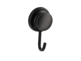 Κρεμάστρα Γάντζος με Βεντούζα σε Μαύρο χρώμα από αλουμίνιο 7.2x5.5x5.5 cm, Hook