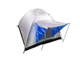 Aria Trade Σκηνή Camping 3-4 Ατόμων  200x200x125cm Ασημί Μπλε