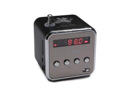 Aria Trade Mini Φορητό Ηχείο 3W με Ραδιόφωνο 5x5x5cm Μαύρο