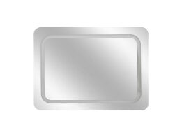 Καθρέφτης Μπάνιου Καλλυντικών Αφής Παραλληλόγραμμο Με Σχήμα Και LED, 65x2.3x9cm