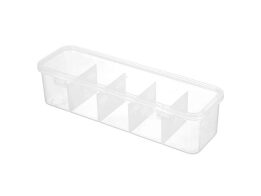 Διάφανο Πλαστικό Για Οργάνωση Καλωδίων Με 5 Θήκες, 9x28.5x7 cm