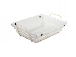 Μεταλλικό Καλάθι Γενικής Χρήσης Για Τη Κουζίνα, 22x15.5x6.5 cm Λευκό