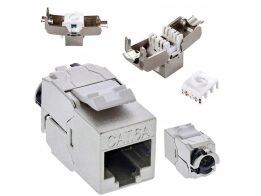 Μονάδα Keystone Με Βύσμα RJ45 Cat.6A Χωρίς εργαλεία Από ανοξείδωτο Ατσάλι, 3.8x2.4x1.7 cm