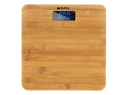 Ruhhy Ζυγαριά Μπάνιου LCD 180 kg 28x28x3cm Μπαμπού