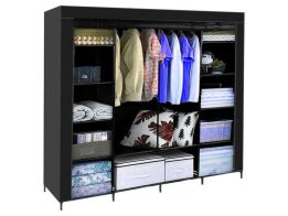 Aria Trade Υφασμάτινη Ντουλάπα Για Ρούχα XXL Με 14 Ράφια 170x42x170cm