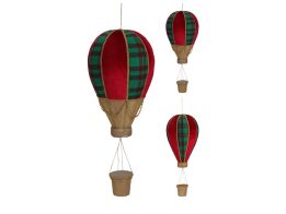 Χριστουγεννιάτικο Διακοσμητικό Κρεμαστό Τοίχου Αερόστατο από Πολυεστέρα, 26x26x70 cm