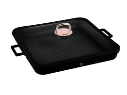 Berlinger Haus  Τηγάνι Γκριλ (Grill) 34 cm με γυάλινο καπάκι, BH-7789 Black Rose Collection
