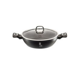 Berlinger Haus Ρηχή Κατσαρόλα 28cm με μαρμάρινη επίστρωση, BH-1850 Black Silver Collection