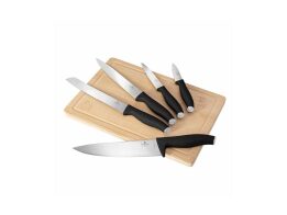 Berlinger Haus Σετ Ανοξείδωτα Μαχαίρια 6 Τεμαχίων με Βάση Κοπής, Black Vantage Collection, BH-2964