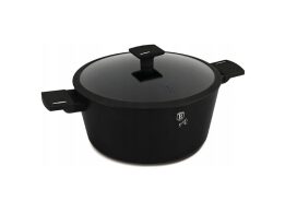 Berlinger Haus Αντικολλητική Κατσαρόλα 30cm με Γυάλινο Καπάκι 8lt, Matte Black Collection, BH-8190