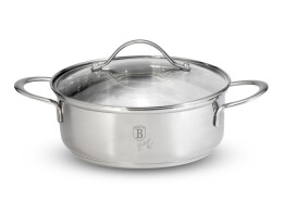 Berlinger Haus Χαμηλή Κατσαρόλα με Καπάκι 24 cm, Silver Jewellery Collection BH-6589
