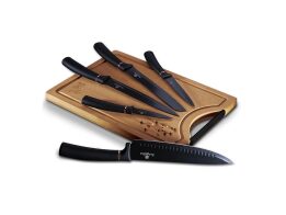 Berlinger Haus Σετ Μαχαίρια Κουζίνας 5 Τεμ. με Πάγκο Κοπής, Black Rose Collection, BH-2550ΝΟ-6