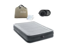 Intex Φουσκωτό Στρώμα Ύπνου Διπλό με Ενσωματωμένη Ηλεκτρική Τρόμπα Full Plush, 191x137x33 cm, 67768